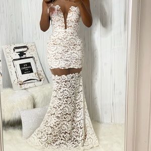 Lace, White, Gown